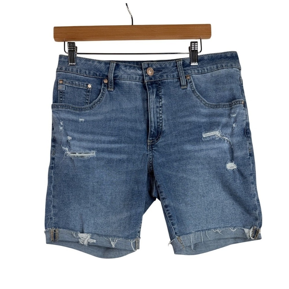 Seven7 Relaxed Bermuda Denim Shorts size 6 Blue - Picture 1 of 13